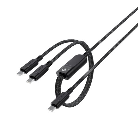 Kabel Acefast C5 USB-C - USB-C / USB-C 2w1 100W 480Mb/s - czarny Kabel Acefast C5 USB-C - USB-C / USB-C 2w1 100W 480Mb/s - czarny