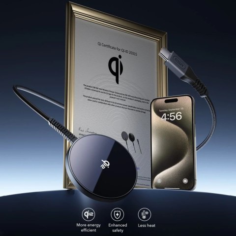 Ładowarka ESR Halolock Qi2 Mini bezprzewodowa 15W z MagSafe - czarna