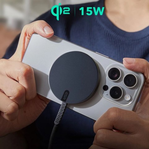 Ładowarka ESR Halolock Qi2 Mini bezprzewodowa 15W z MagSafe - czarna