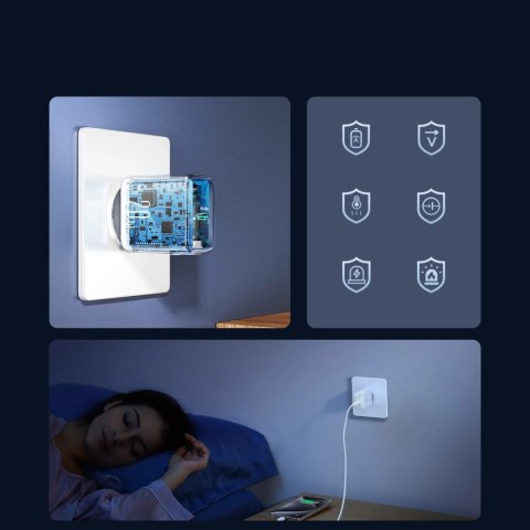 Ładowarka Joyroom JR-TCF20 sieciowa USB-C PD 20W - biała + kabel USB-C / Lightning 1m
