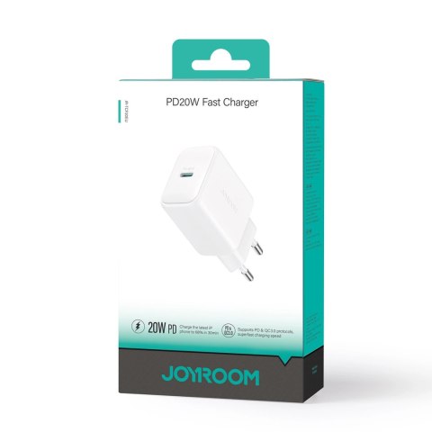 Ładowarka Joyroom JR-TCF20 sieciowa USB-C PD 20W - biała Ładowarka Joyroom JR-TCF20 sieciowa USB-C PD 20W - biała