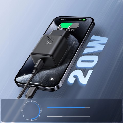 Ładowarka Joyroom JR-TCF20 sieciowa USB-C PD 20W - czarna Ładowarka Joyroom JR-TCF20 sieciowa USB-C PD 20W - czarna