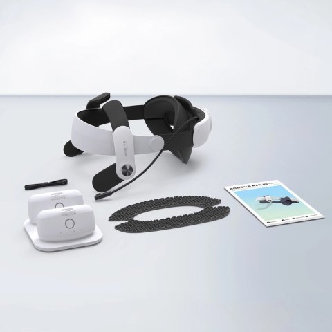 Pasek odciążający BoboVR M2+ 2 do Meta Quest 2 + 2x bateria B2 + stacja ładująca BD2 - biało-czarny Pasek odciążający BoboVR M2+ 2 do Meta Quest 2 + 2x bateria B2 + stacja ładująca BD2 - biało-czarny