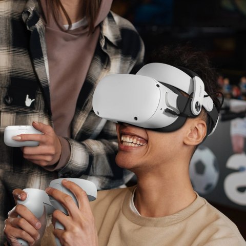 Pasek odciążający BoboVR M2 Pro+ do gogli VR Meta Quest 2 + bateria zewnętrzna B2 - biało-czarny Pasek odciążający BoboVR M2 Pro+ do gogli VR Meta Quest 2 + bateria zewnętrzna B2 - biało-czarny