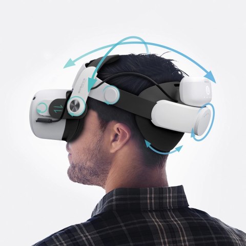 Pasek odciążający BoboVR M2 Pro+ do gogli VR Meta Quest 2 + bateria zewnętrzna B2 - biało-czarny Pasek odciążający BoboVR M2 Pro+ do gogli VR Meta Quest 2 + bateria zewnętrzna B2 - biało-czarny