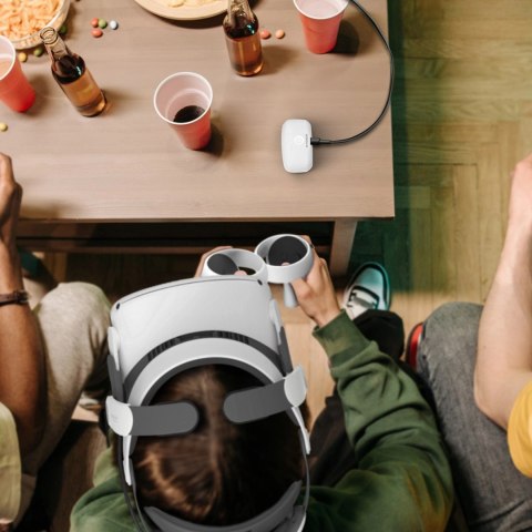 Pasek odciążający BoboVR M2 Pro+ do gogli VR Meta Quest 2 + bateria zewnętrzna B2 - biało-czarny Pasek odciążający BoboVR M2 Pro+ do gogli VR Meta Quest 2 + bateria zewnętrzna B2 - biało-czarny