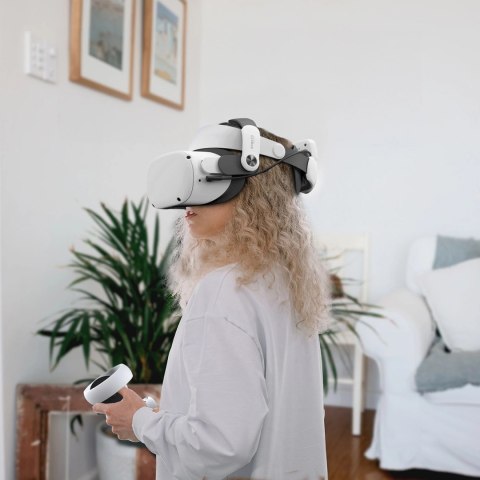 Pasek odciążający BoboVR M2 Pro+ do gogli VR Meta Quest 2 + bateria zewnętrzna B2 - biało-czarny Pasek odciążający BoboVR M2 Pro+ do gogli VR Meta Quest 2 + bateria zewnętrzna B2 - biało-czarny