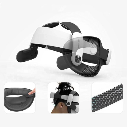 Pasek odciążający BoboVR M2+ do gogli VR Meta Quest 2 - biało-czarny Pasek odciążający BoboVR M2+ do gogli VR Meta Quest 2 - biało-czarny