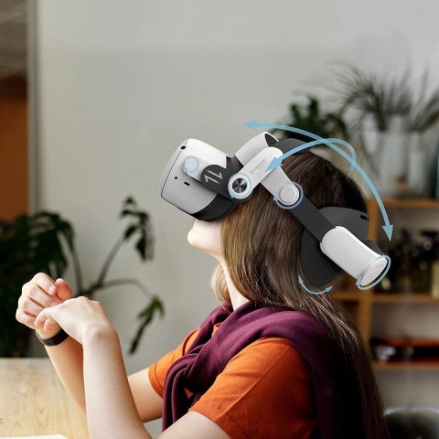 Pasek odciążający BoboVR M2+ do gogli VR Meta Quest 2 - biało-czarny Pasek odciążający BoboVR M2+ do gogli VR Meta Quest 2 - biało-czarny