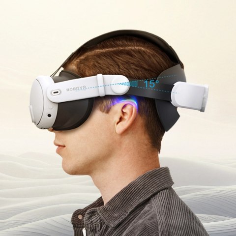Pasek odciążający BoboVR M3 Mini do gogli VR Meta Quest 3 - biało-czarny Pasek odciążający BoboVR M3 Mini do gogli VR Meta Quest 3 - biało-czarny