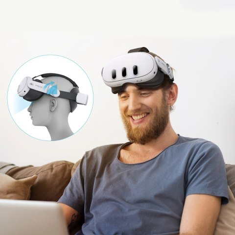 Pasek odciążający BoboVR M3 Mini do gogli VR Meta Quest 3 - biało-czarny Pasek odciążający BoboVR M3 Mini do gogli VR Meta Quest 3 - biało-czarny