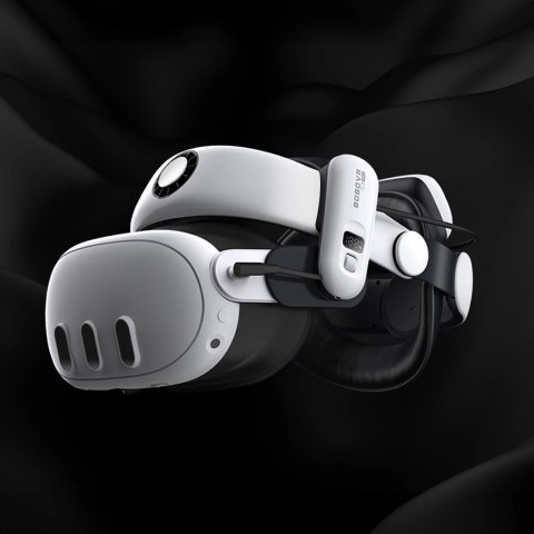 Pasek odciążający BoboVR S3 Pro do gogli VR Meta Quest 3 + bateria zewnętrzna B100 - biało-czarny Pasek odciążający BoboVR S3 Pro do gogli VR Meta Quest 3 + bateria zewnętrzna B100 - biało-czarny