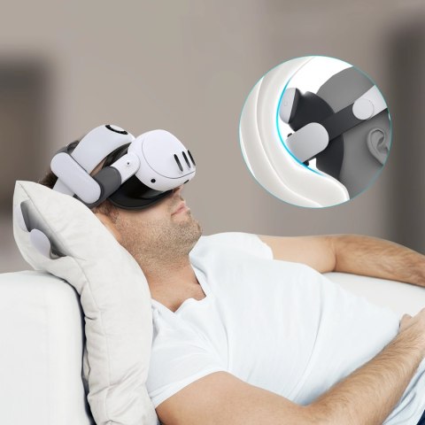 Pasek odciążający BoboVR S3 Pro do gogli VR Meta Quest 3 + bateria zewnętrzna B100 - biało-czarny Pasek odciążający BoboVR S3 Pro do gogli VR Meta Quest 3 + bateria zewnętrzna B100 - biało-czarny