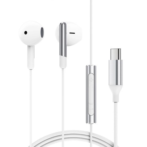 Słuchawki Acefast L3 przewodowe USB-C z mikrofonem - białe Słuchawki Acefast L3 przewodowe USB-C z mikrofonem - białe