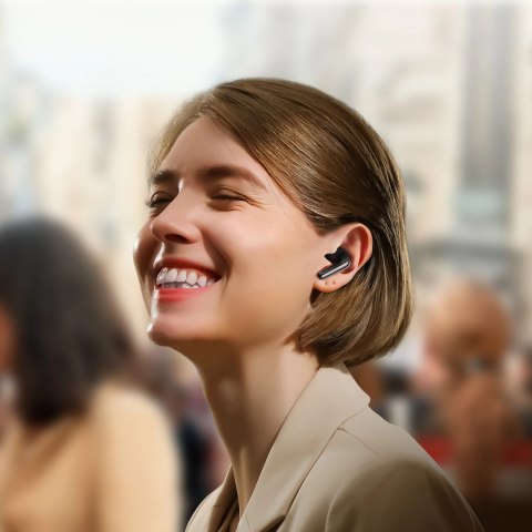 Słuchawki Joyroom Funpods JR-FN1 bezprzewodowe douszne TWS Bluetooth 5.4 ANC ENC - czarne Słuchawki Joyroom Funpods JR-FN1 bezprzewodowe douszne TWS Bluetooth 5.4 ANC ENC - czarne