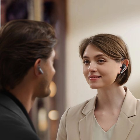 Słuchawki Joyroom Funpods JR-FN1 bezprzewodowe douszne TWS Bluetooth 5.4 ANC ENC - czarne Słuchawki Joyroom Funpods JR-FN1 bezprzewodowe douszne TWS Bluetooth 5.4 ANC ENC - czarne
