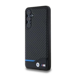 Etui BMW Leather Carbon na Samsung Galaxy A55 - czarne