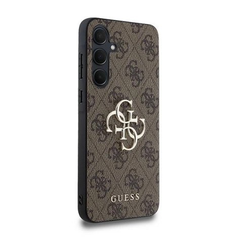 Etui Guess 4G Big Metal Logo na Samsung Galaxy A35 - brązowe