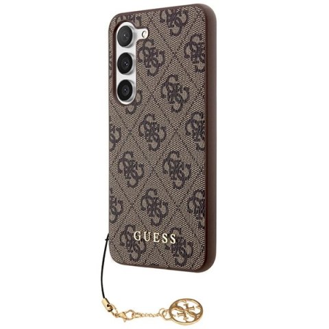 Etui Guess 4G Charms Collection na Samsung Galaxy A35 - brązowe