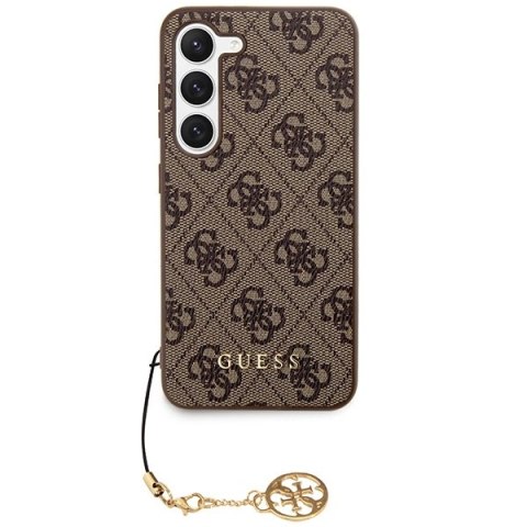 Etui Guess 4G Charms Collection na Samsung Galaxy A35 - brązowe