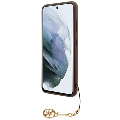 Etui Guess 4G Charms Collection na Samsung Galaxy A35 - brązowe