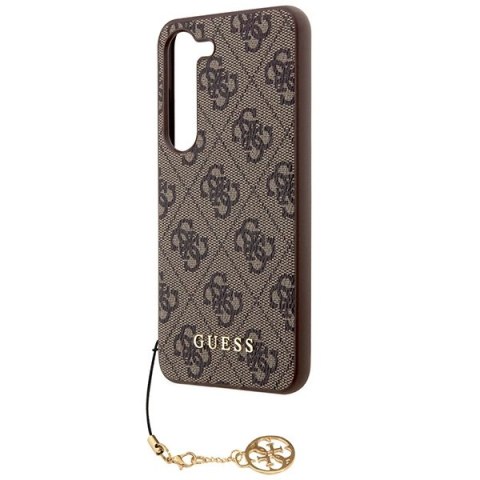 Etui Guess 4G Charms Collection na Samsung Galaxy A35 - brązowe