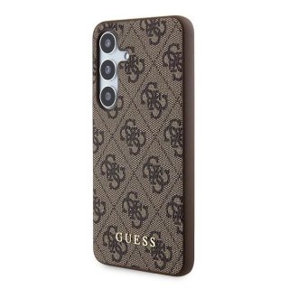 Etui Guess 4G Metal Gold Logo na Samsung Galaxy A35 - brązowe