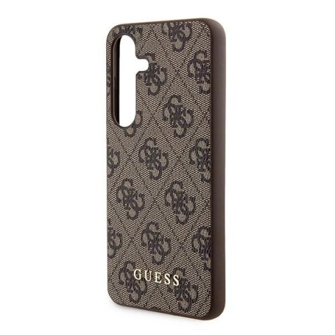 Etui Guess 4G Metal Gold Logo na Samsung Galaxy A35 - brązowe