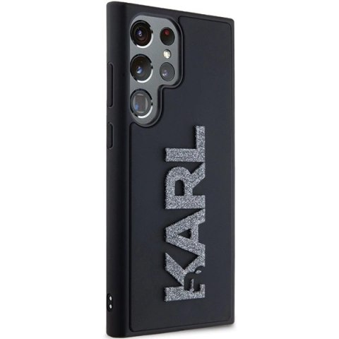 Etui Karl Lagerfeld 3D Rubber Glitter Logo na Samsung Galaxy S24 Ultra - czarne Etui Karl Lagerfeld 3D Rubber Glitter Logo na Samsung Galaxy S24 Ultra - czarne