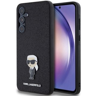 Etui Karl Lagerfeld Fixed Glitter Ikonik Logo Metal Pin na Samsung Galaxy A55 - czarne