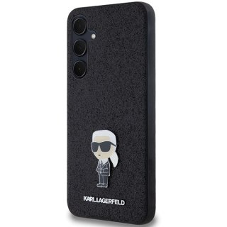 Etui Karl Lagerfeld Fixed Glitter Ikonik Logo Metal Pin na Samsung Galaxy A55 - czarne