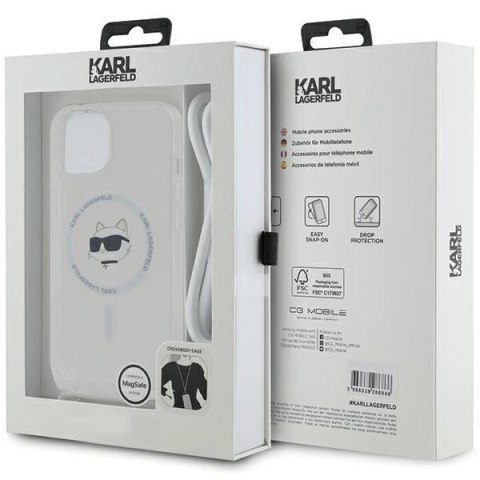 Etui Karl Lagerfeld IML Choupette Head & Cord MagSafe na iPhone 13 / 14 / 15 - przezroczyste Etui Karl Lagerfeld IML Choupette Head & Cord MagSafe na iPhone 13 / 14 / 15 - przezroczyste