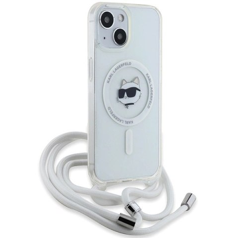 Etui Karl Lagerfeld IML Choupette Head & Cord MagSafe na iPhone 14 / 13 / 15 - przezroczyste Etui Karl Lagerfeld IML Choupette Head & Cord MagSafe na iPhone 14 / 13 / 15 - przezroczyste