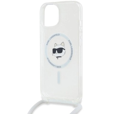 Etui Karl Lagerfeld IML Choupette Head & Cord MagSafe na iPhone 14 / 13 / 15 - przezroczyste Etui Karl Lagerfeld IML Choupette Head & Cord MagSafe na iPhone 14 / 13 / 15 - przezroczyste