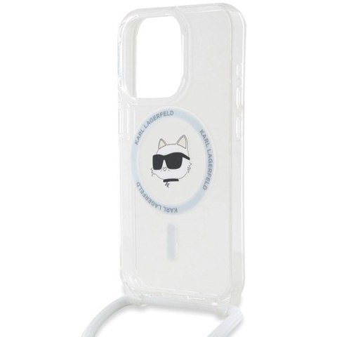 Etui Karl Lagerfeld IML Choupette Head & Cord MagSafe na iPhone 14 Pro Max - przezroczyste Etui Karl Lagerfeld IML Choupette Head & Cord MagSafe na iPhone 14 Pro Max - przezroczyste
