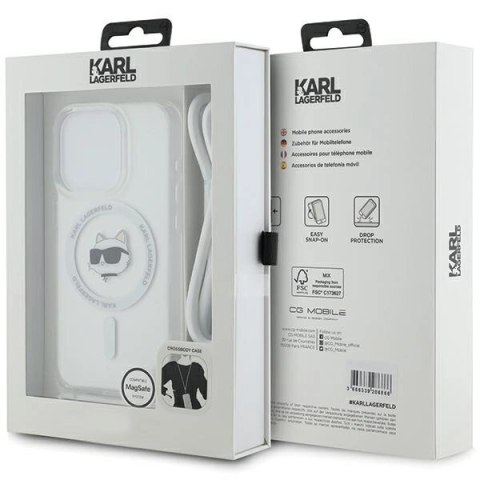 Etui Karl Lagerfeld IML Choupette Head & Cord MagSafe na iPhone 14 Pro Max - przezroczyste Etui Karl Lagerfeld IML Choupette Head & Cord MagSafe na iPhone 14 Pro Max - przezroczyste