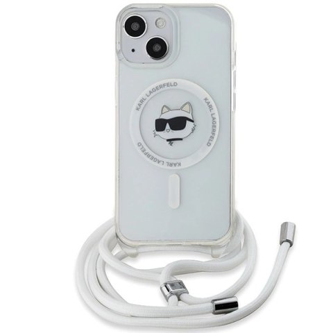 Etui Karl Lagerfeld IML Choupette Head&Cord MagSafe na iPhone 15 / 14 / 13 - przezroczyste Etui Karl Lagerfeld IML Choupette Head&Cord MagSafe na iPhone 15 / 14 / 13 - przezroczyste