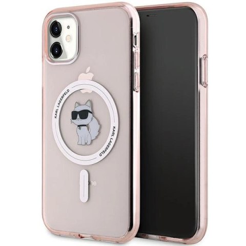 Etui Karl Lagerfeld IML Choupette MagSafe na iPhone 11 / Xr - różowe