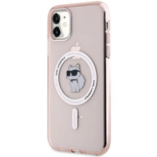 Etui Karl Lagerfeld IML Choupette MagSafe na iPhone 11 / Xr - różowe