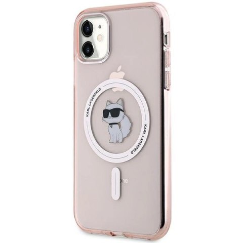 Etui Karl Lagerfeld IML Choupette MagSafe na iPhone 11 / Xr - różowe