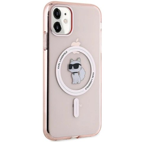 Etui Karl Lagerfeld IML Choupette MagSafe na iPhone 11 / Xr - różowe