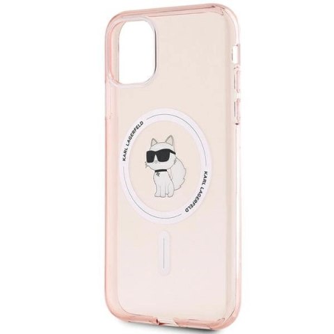 Etui Karl Lagerfeld IML Choupette MagSafe na iPhone 11 / Xr - różowe