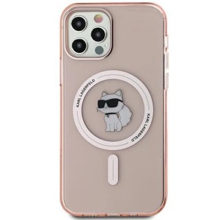 Etui Karl Lagerfeld IML Choupette MagSafe na iPhone 12/12 Pro - różowe