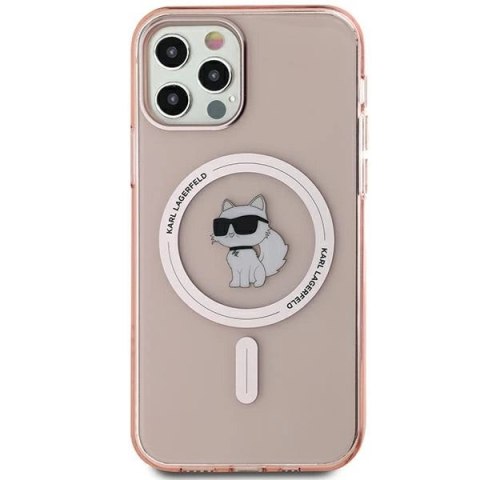 Etui Karl Lagerfeld IML Choupette MagSafe na iPhone 12/12 Pro - różowe