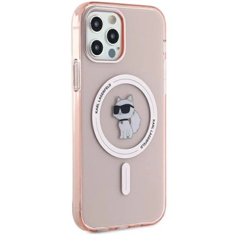 Etui Karl Lagerfeld IML Choupette MagSafe na iPhone 12/12 Pro - różowe
