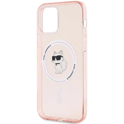 Etui Karl Lagerfeld IML Choupette MagSafe na iPhone 12/12 Pro - różowe