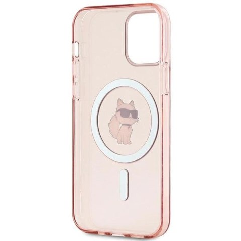 Etui Karl Lagerfeld IML Choupette MagSafe na iPhone 12/12 Pro - różowe