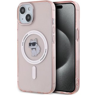 Etui Karl Lagerfeld IML Choupette MagSafe na iPhone 14 / 15 / 13 - różowe