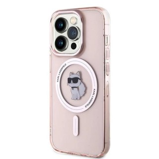 Etui Karl Lagerfeld IML Choupette MagSafe na iPhone 14 Pro - różowe