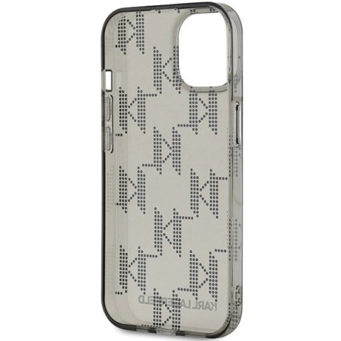 Etui Karl Lagerfeld IML Mono KL Pattern & Cord na iPhone 15 / 14 / 13 - czarne Etui Karl Lagerfeld IML Mono KL Pattern & Cord na iPhone 15 / 14 / 13 - czarne